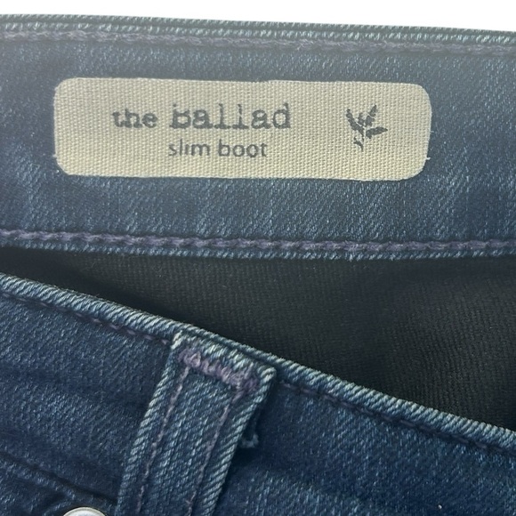 AG Adriano Goldschmied The Ballad Slim Boot SZ 28R Blue Midrise Western Straight - Picture 3 of 15